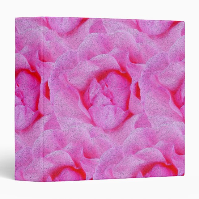 pink rose 3 ring binder (Front/Spine)