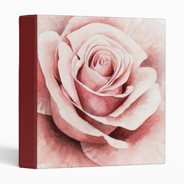 Pink Rose 3 Ring Binder (Front/Spine)