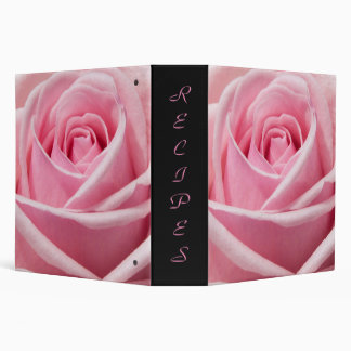 pink rose 3 ring binder