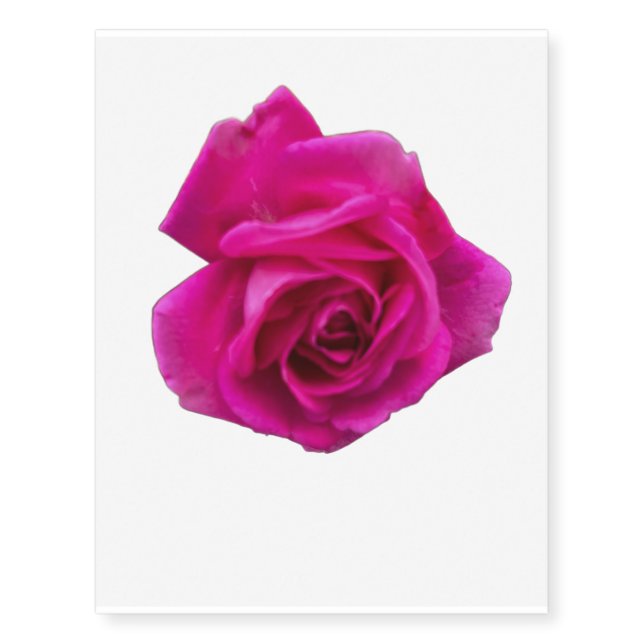 Pink Rose#5 Temporary Tattoos (Front)