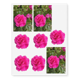 Pink Rose#6 Temporary Tattoos
