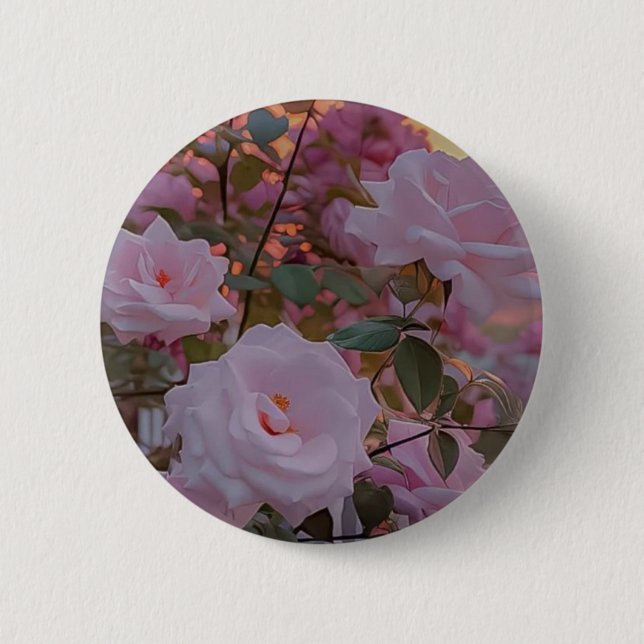 Pink rose accessories button (Front)