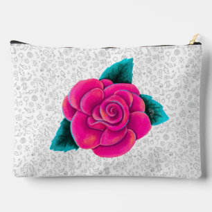 Pink Rose Accessory Pouch