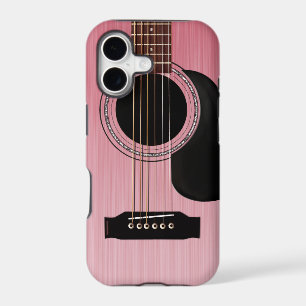 Pink Rose Acoustic Guitar iPhone 17 Case