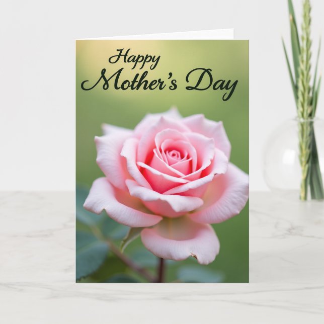 Pink Rose Affection Card (Front)