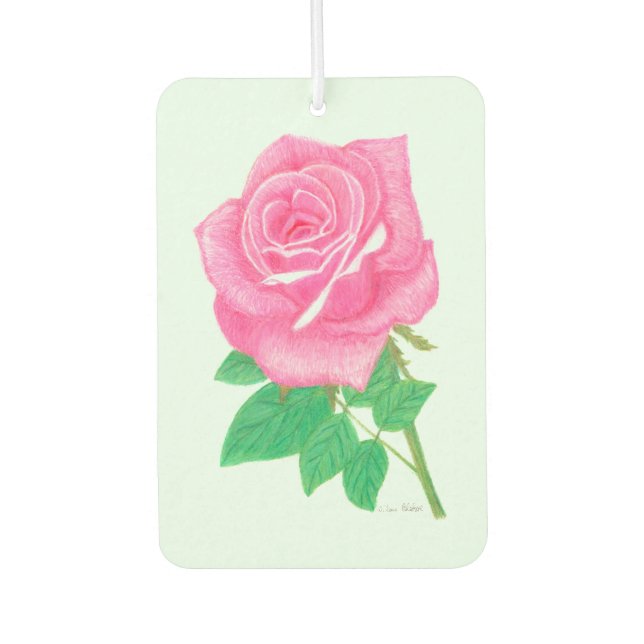 Pink Rose Air Freshener (Front)