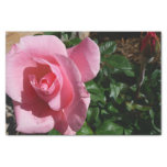 Pink Rose and Bud Floral Tissue Paper