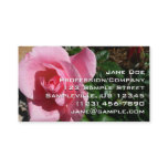 Pink Rose and Bud Garden Floral Business Card