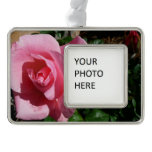 Pink Rose and Bud Garden Floral Ornament