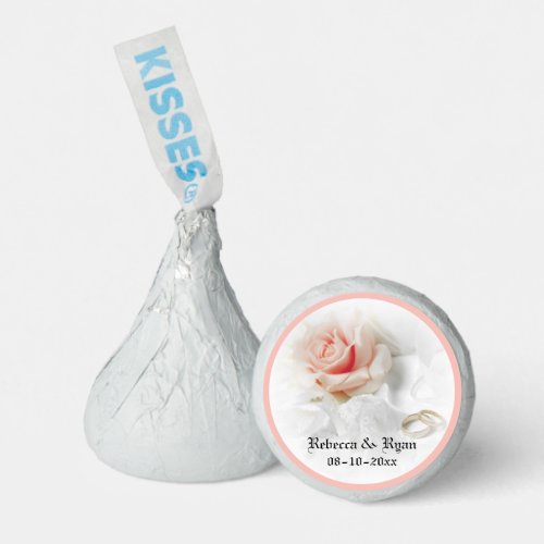 Pink Rose And Wedding Rings Hersheys Kisses