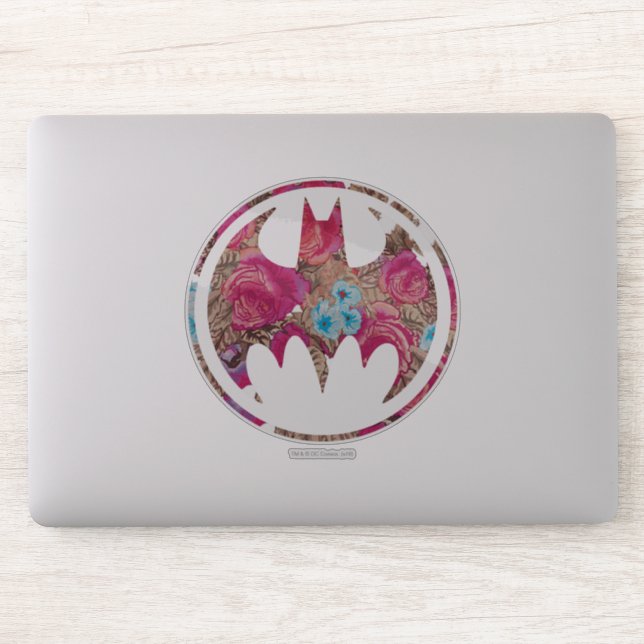 Pink Rose Bat Signal Sticker (Computer)