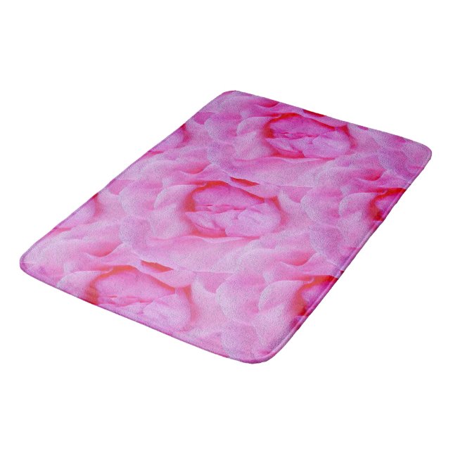 pink rose bath mat (Angled)