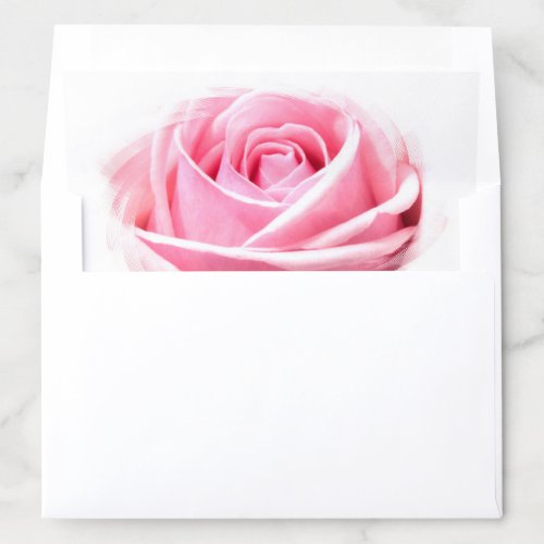 Pink Rose Beautiful Modern Elegant Plain Trendy Envelope Liner