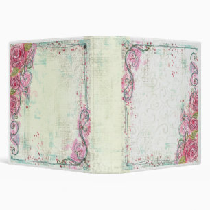 Pink Rose Binder/Album 3 Ring Binder