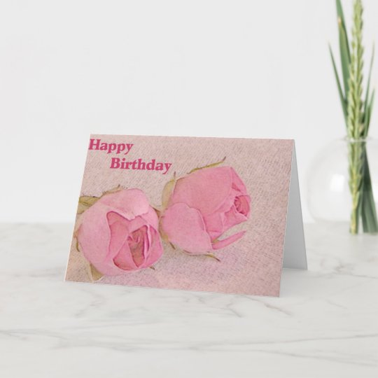 Pink Rose Birthday Card | Zazzle.com