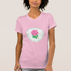 Pink Rose Birthday T-Shirt