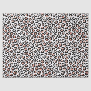 Pink Rose Black White Leopard Tissue Paper