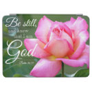 Pink Rose Blossom Be Still Psalm 46:10 iPad Air Cover Pink Rose Blossom Be Still Psalm 46:10 iPad Air Cover