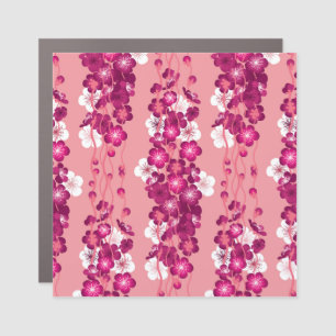 Pink rose blossoms: seamless background. car magnet
