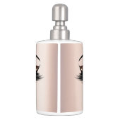 Pink Rose Blush Eye Lashes Beauty Studio Makeup Bathroom Set (Back)