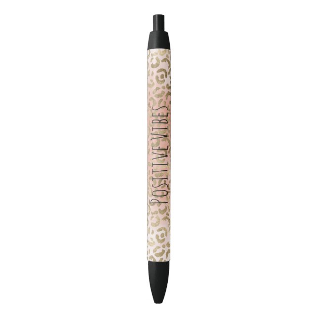 Pink Rose Blush Gold Leopard Animal Print   Pen (Front Vertical)