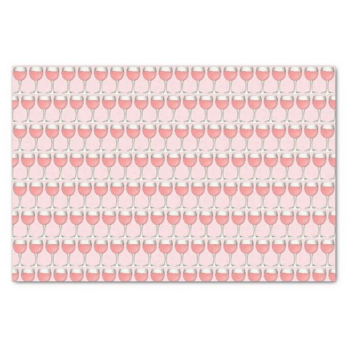 Pink Ros Blush Wine Glass Winery Bridal Shower Tissue Paper