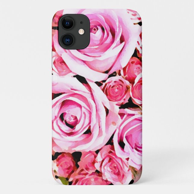 Pink rose bouquet Case-Mate iPhone case (Back)