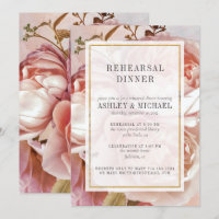 PINK ROSE BOUQUET Elegant Rehearsal Dinner