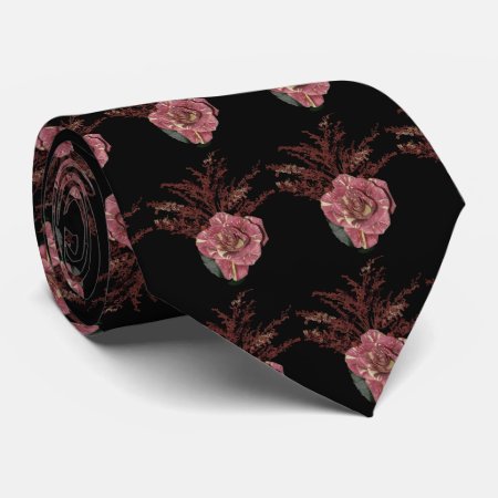 Pink Rose  Bouquet Tie
