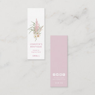 Pink Rose Boutique Branding Watercolor Floral Calling Card