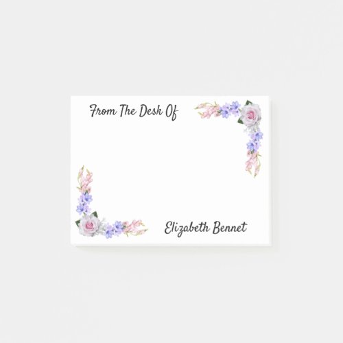 Pink Rose Brush Lettering Personal Notes