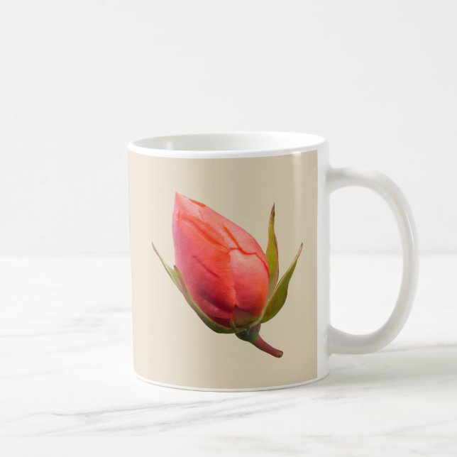 Pink Rose Bud Coffee Mug (Right)