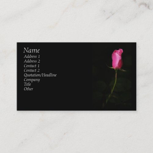 Pink Rose Business Card