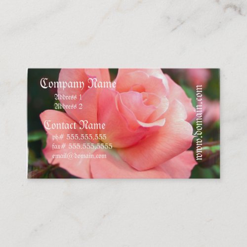Pink Rose Business Card