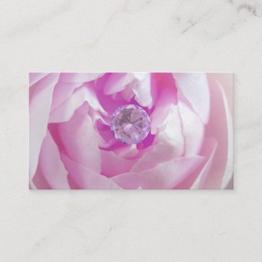 Customizable Pink Rose Business Card