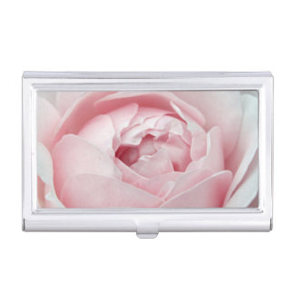Pink Rose Business Card Case