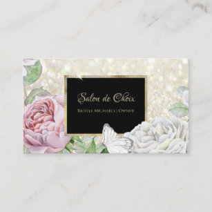 Butterflies and Roses Business Cards, 2x3.5, 250/pack, 8 packs/case