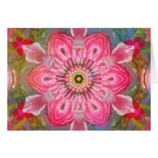 Pink Rose Butterfly Mandala Cards