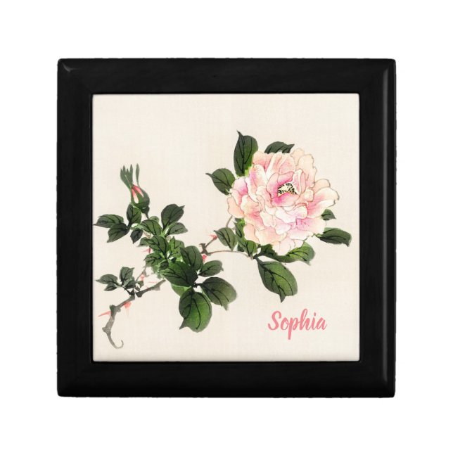 Pink rose by Kōno Bairei  Gift Box (Front)