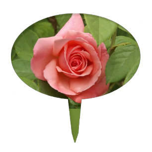 Pink Rose Cake Topper