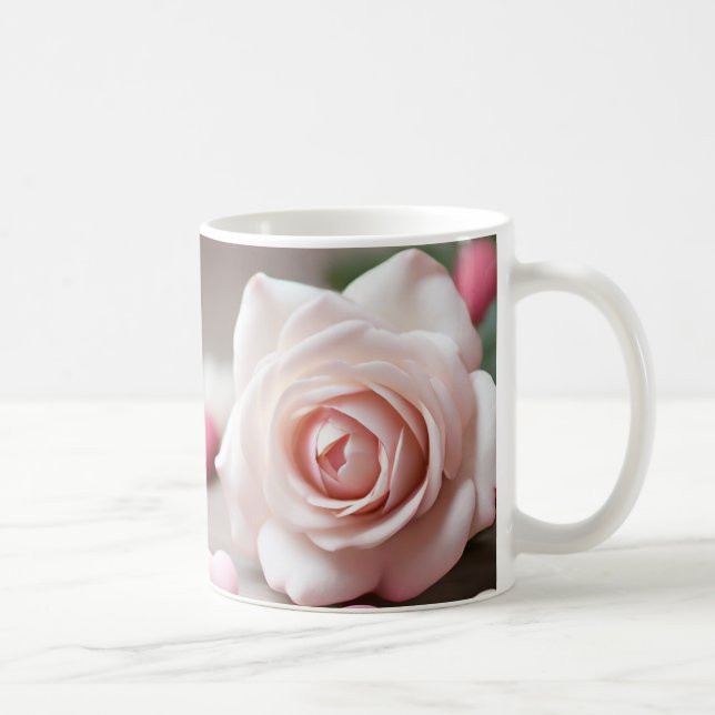 Pink Rose Calming Coffee Mug (Right)