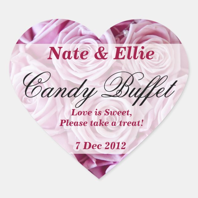 PInk Rose Candy Buffet Sticker (Front)