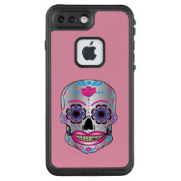 Pink Rose Candy Skull Iphone Case