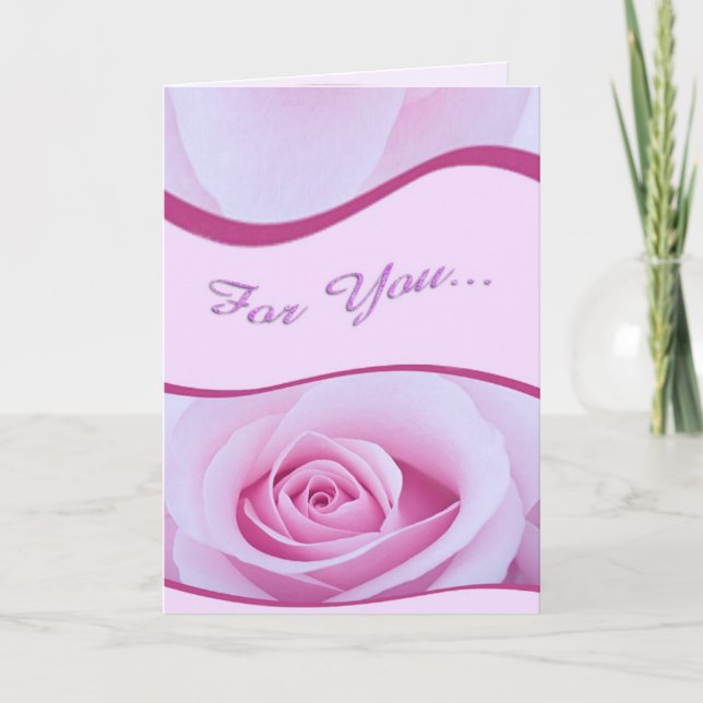 Pink Rose Card (Front)