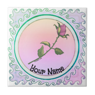 Pink Rose Ceramic Tile