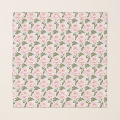 Pink Rose Chiffon Scarf