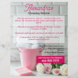 Pink Rose Cleaning Service Template Business Flyer