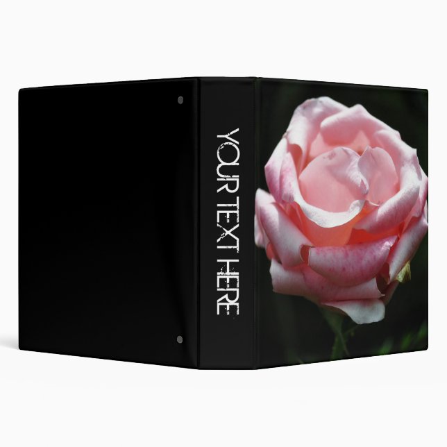 Pink Rose Close-up 2 3 Ring Binder (Background)