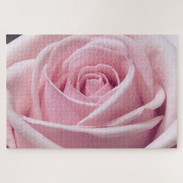 Pink Rose Close-up Photo Jigsaw Puzzle (Horizontal)