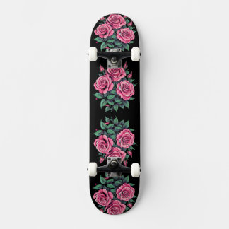 Pink Rose Cute Flowers Skateboard